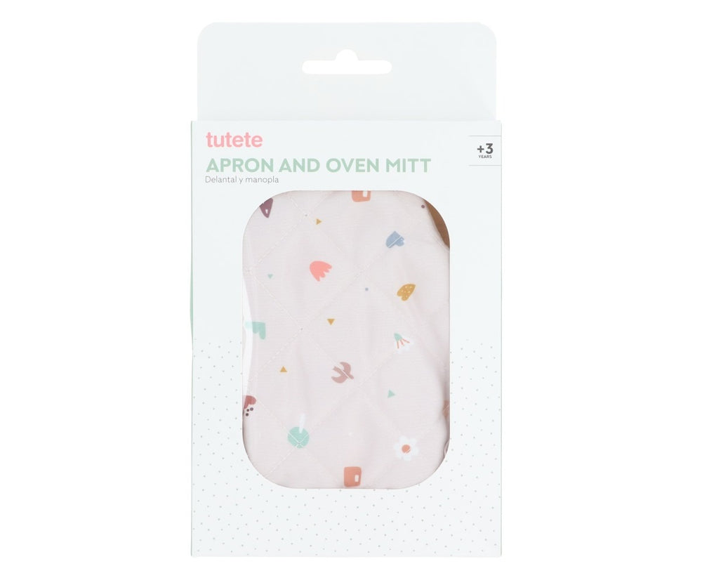 Tutete - Apron and Oven Mitt Set - Geometric Nature - Mabel & Fox