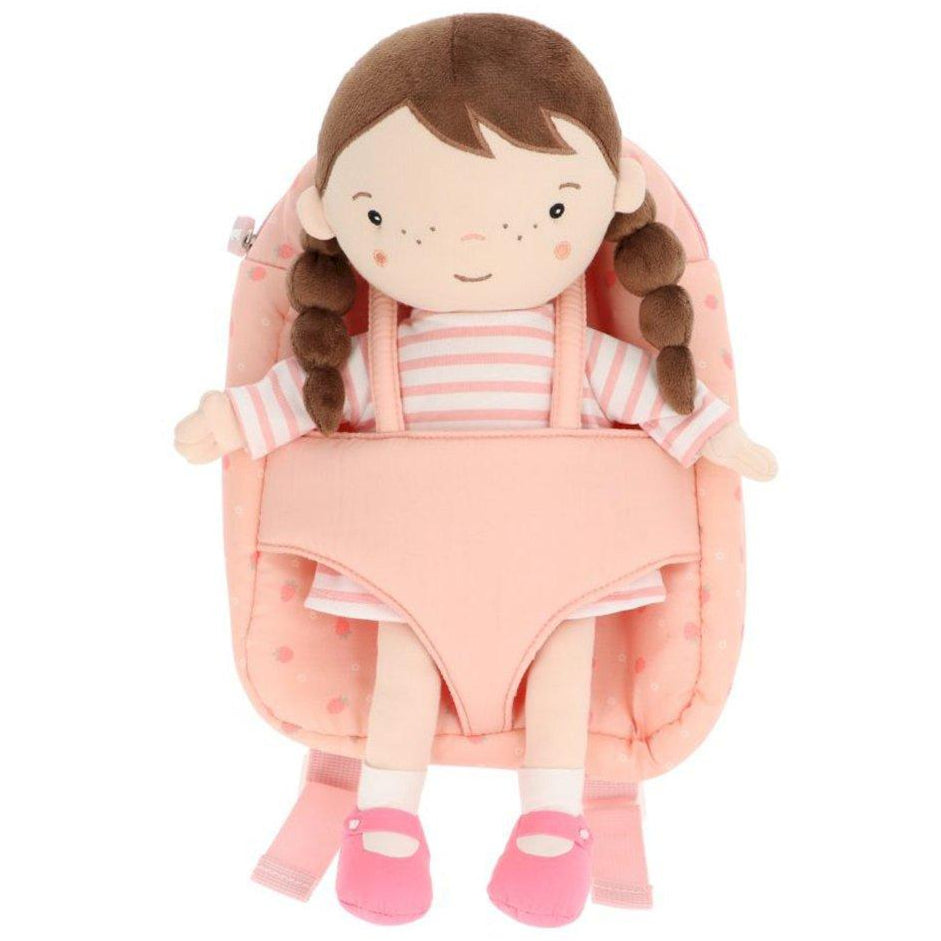 Tutete - Doll Backpack - Pink Strawberries - Mabel & Fox