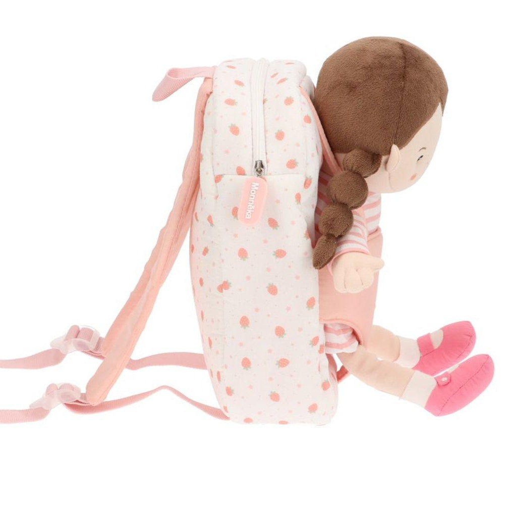 Tutete - Doll Backpack - White Strawberries - Mabel & Fox