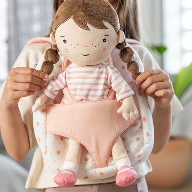 Tutete - Doll Backpack - White Strawberries - Mabel & Fox