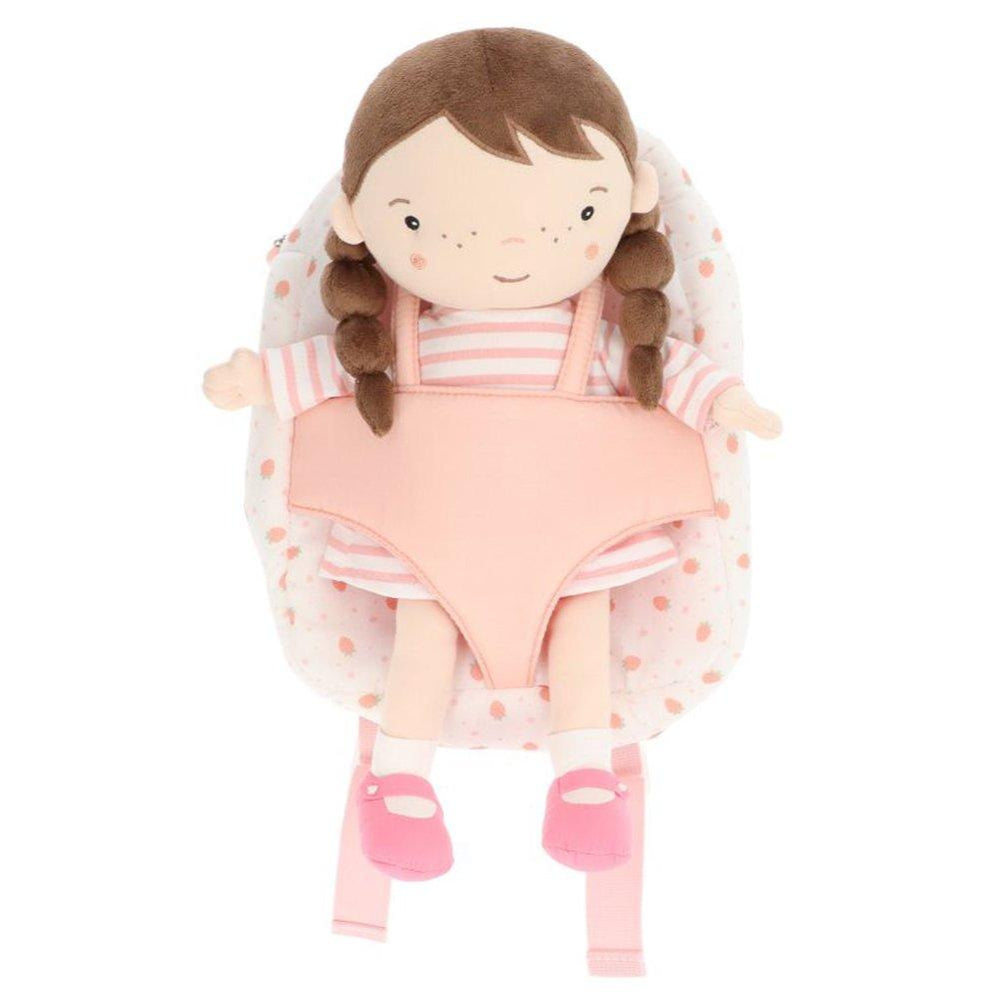 Tutete - Doll Backpack - White Strawberries - Mabel & Fox