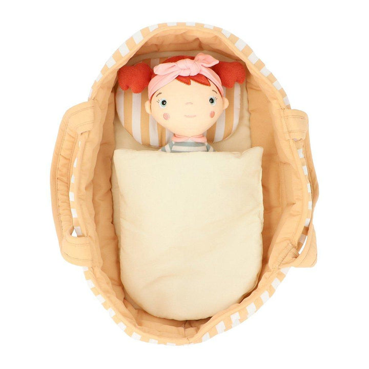 Tutete - Doll Carrier Basket - Caramel Stripes - Mabel & Fox