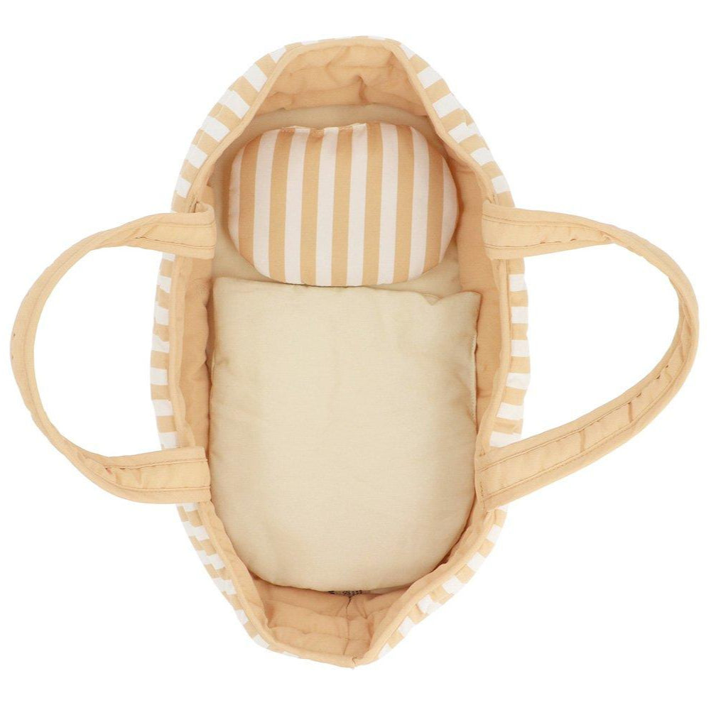 Tutete - Doll Carrier Basket - Caramel Stripes - Mabel & Fox