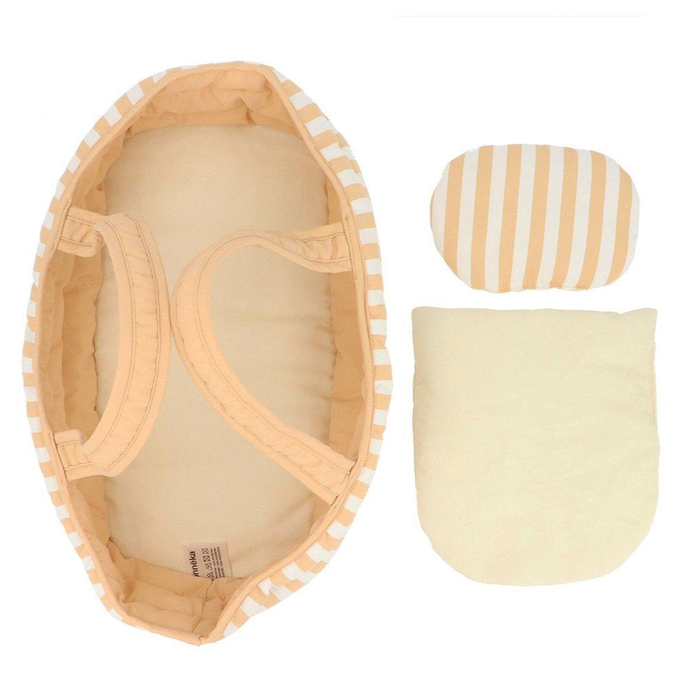 Tutete - Doll Carrier Basket - Caramel Stripes - Mabel & Fox