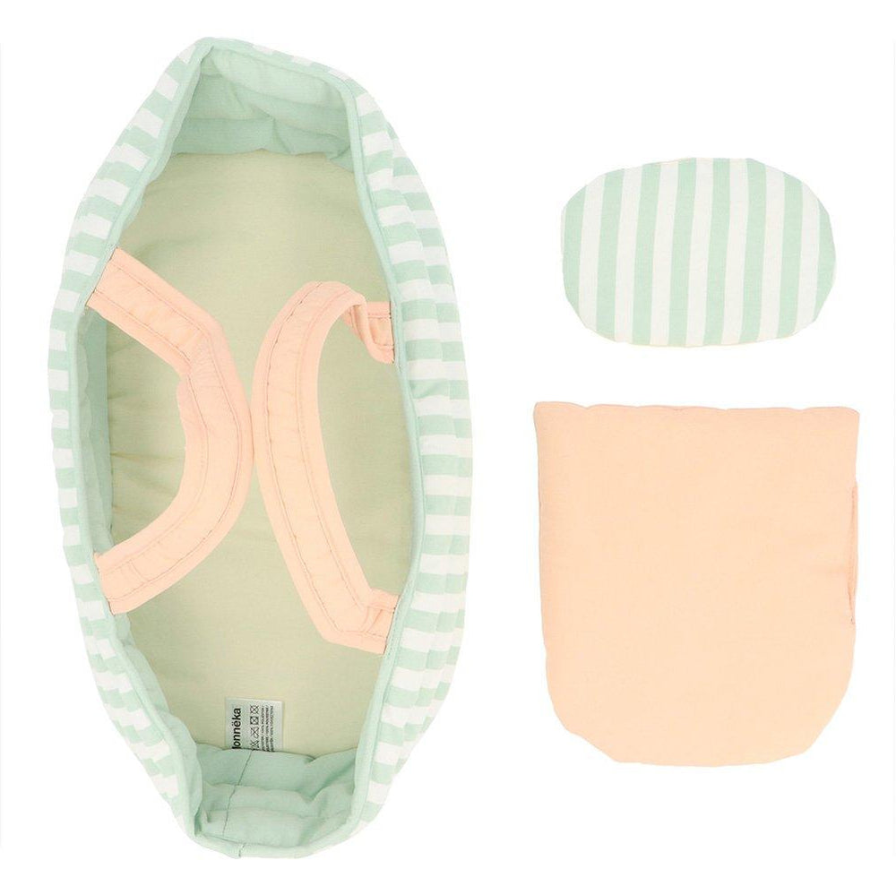 Tutete - Doll Carrier - Sage Stripes - Mabel & Fox