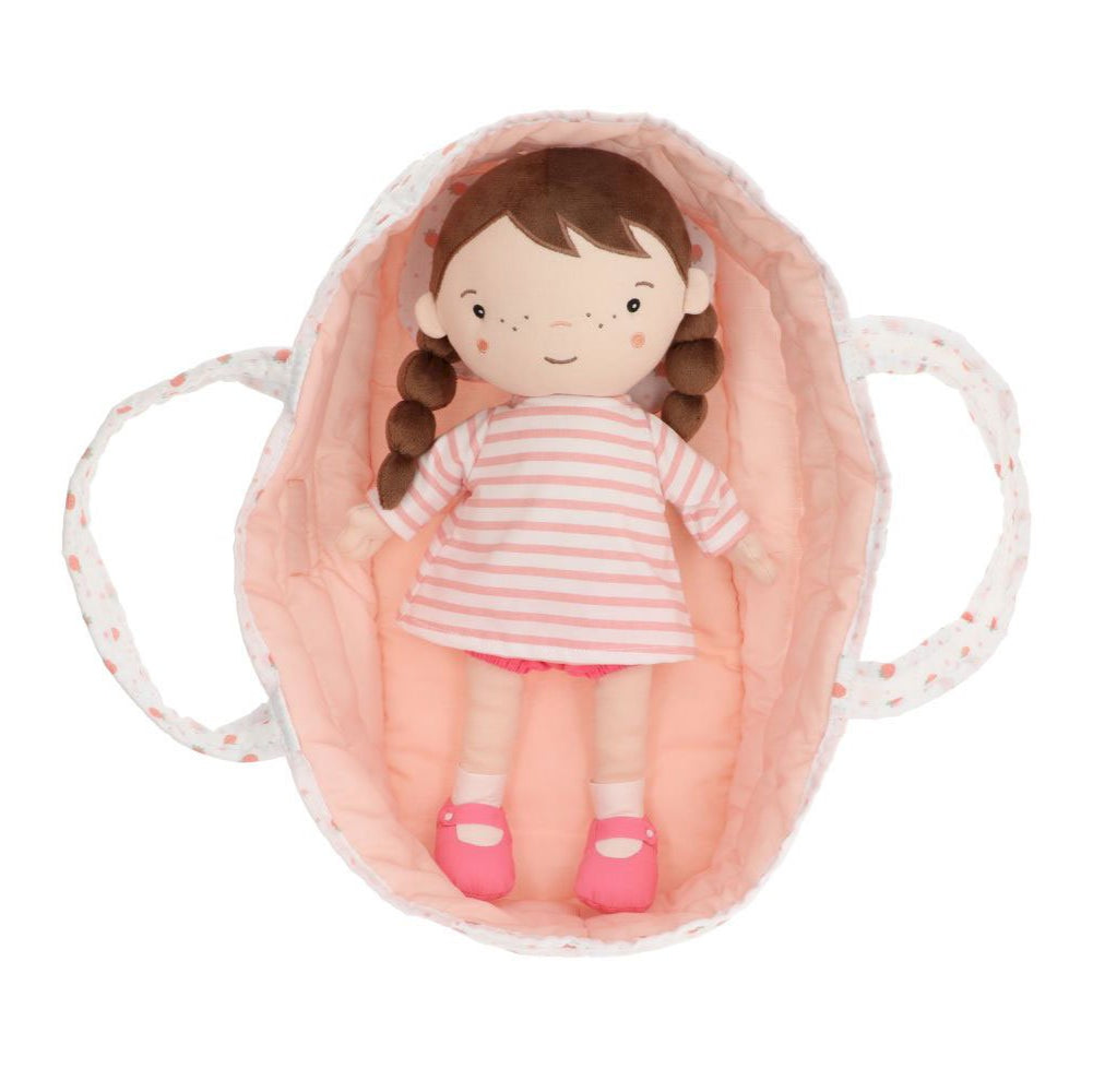 Tutete - Doll Carrier - White Strawberries - Mabel & Fox