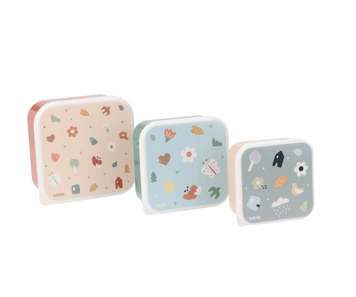 Tutete - Lunch Box Set - Geometric Nature (3 Pack) - Mabel & Fox