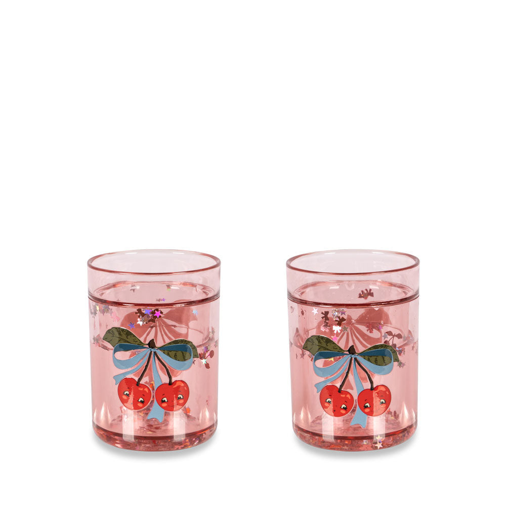 Konges Slojd - Glitter Cups - Cherry Bow (2 Pack) - Mabel & Fox
