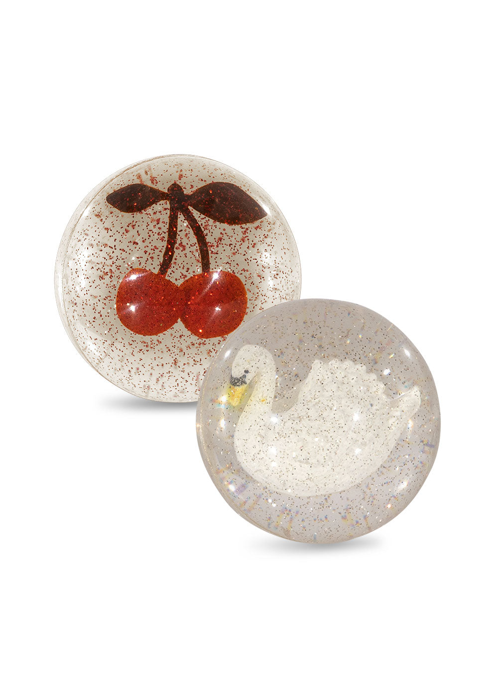 Konges Slojd- Bouncing Ball Set - Cherry / Swan - Mabel & Fox