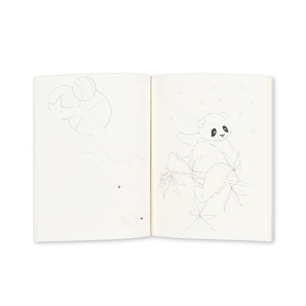 Konges Slojd - Colouring Book & Colour Pencils - Green Tea Check