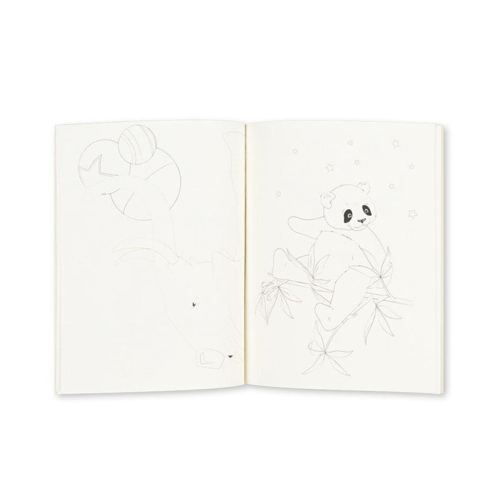 Konges Slojd - Colouring Book & Colour Pencils - Green Tea Check
