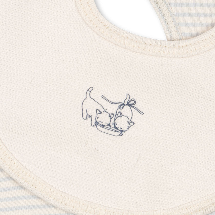 Konges Slojd - Fanga Fontana - Fio - Bib Stripe - Blue Mix (2 Pack)