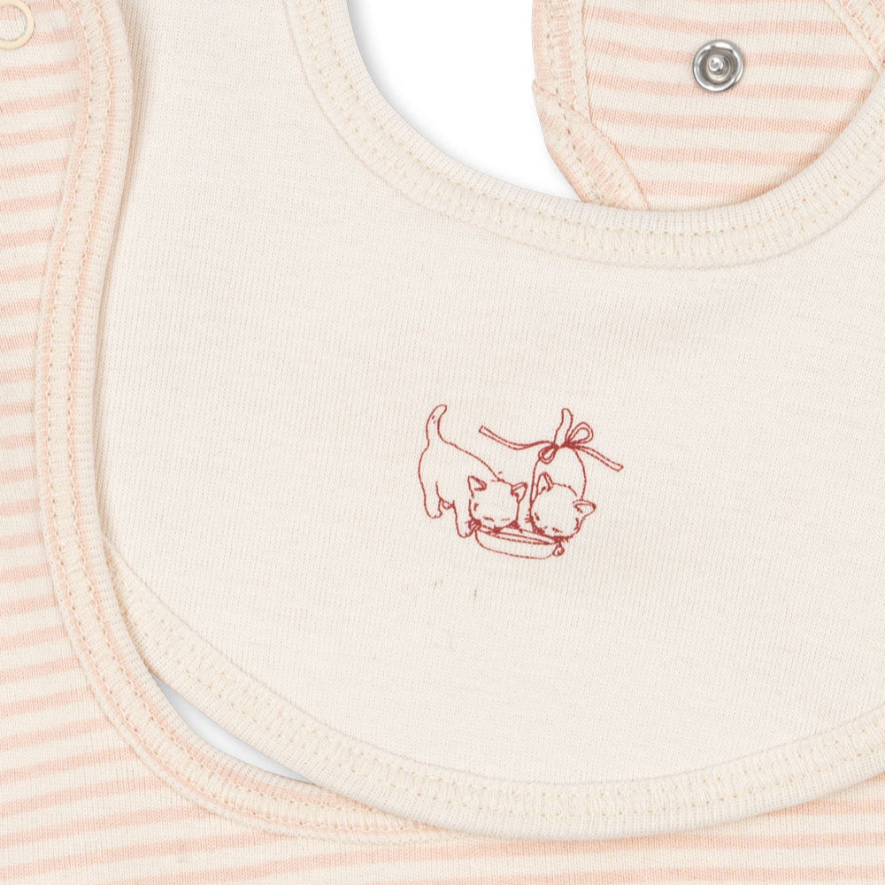 Konges Slojd - Fanga Fontana -Fio - Bib Stripe - Blush Mix (2 Pack) - Mabel & Fox