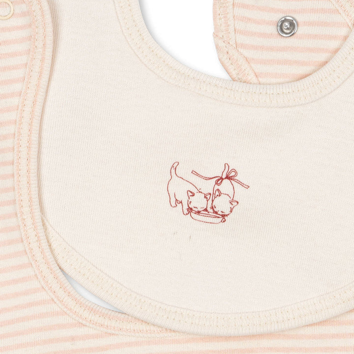 Konges Slojd - Fanga Fontana -Fio - Bib Stripe - Blush Mix (2 Pack) - Mabel & Fox