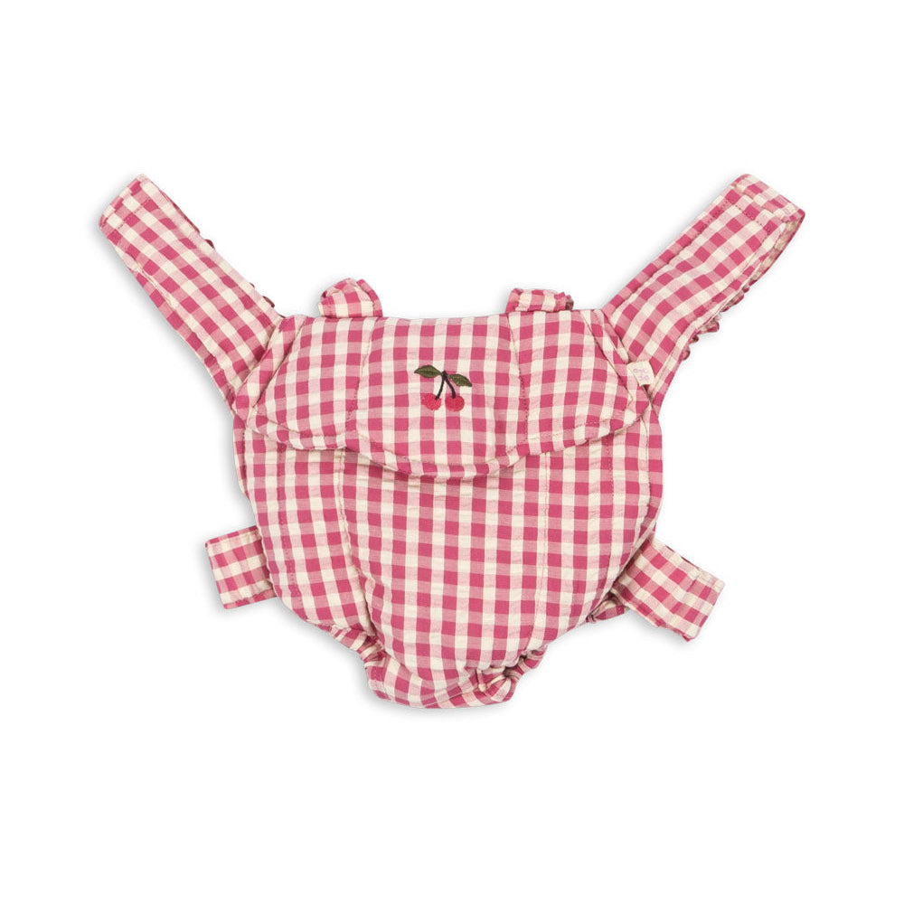 Konges Slojd – Doll Carrier – Bubblegum Check - Mabel & Fox