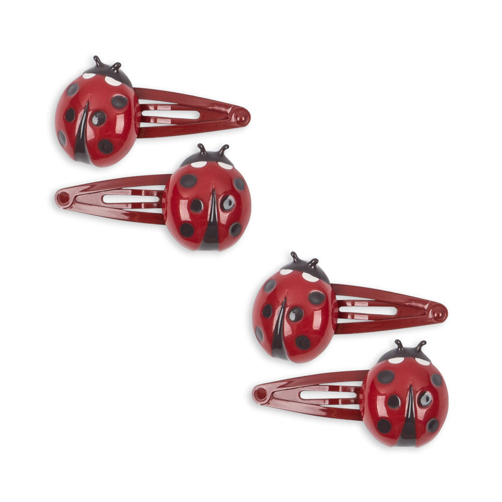 Konges Slojd - Ladybug Hair Clips (4 Pack) - Mabel & Fox
