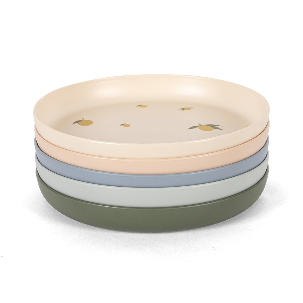 Konges Slojd – Plates (5 Pack) – Lemon Mix - Mabel & Fox