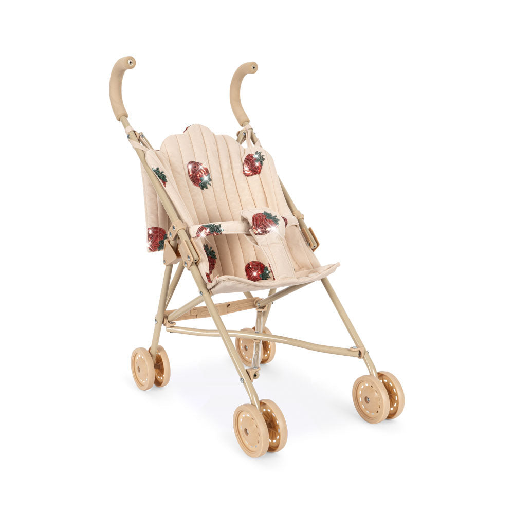 Konges Slojd – Tulle Doll Stroller – Strawberry - Mabel & Fox