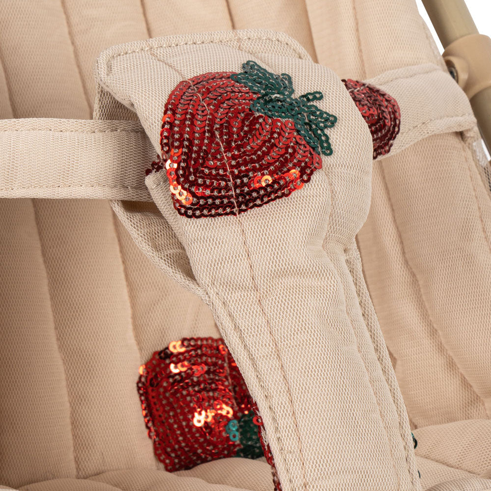 Konges Slojd – Tulle Doll Stroller – Strawberry - Mabel & Fox
