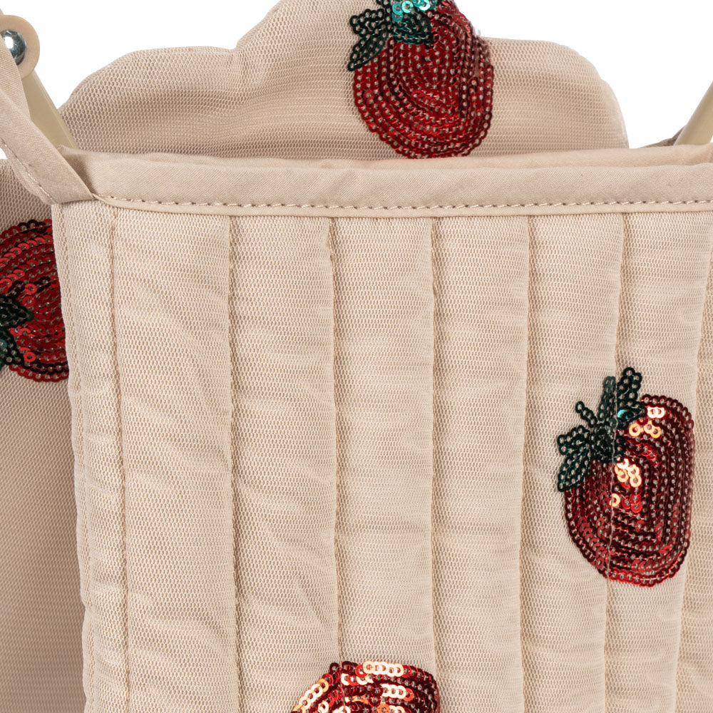 Konges Slojd – Tulle Doll Stroller – Strawberry - Mabel & Fox