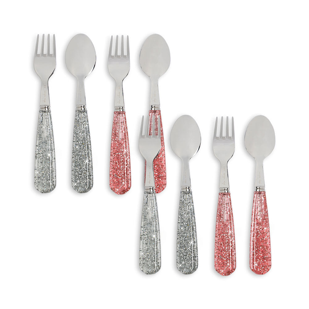 Konges Slojd - Cutlery Set – 8 Pack Sparkly Cutlery