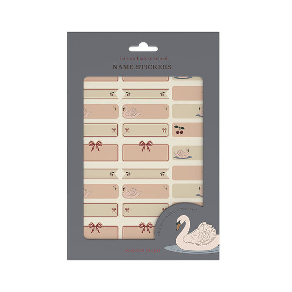 Konges Slojd – Name Stickers 60 pcs – Swan - Mabel & Fox