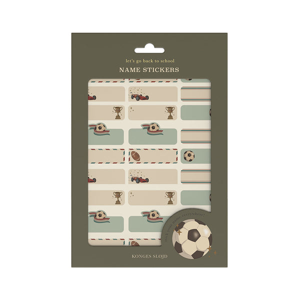 Konges Slojd – Name Stickers 60 pcs – Kick It - Mabel & Fox