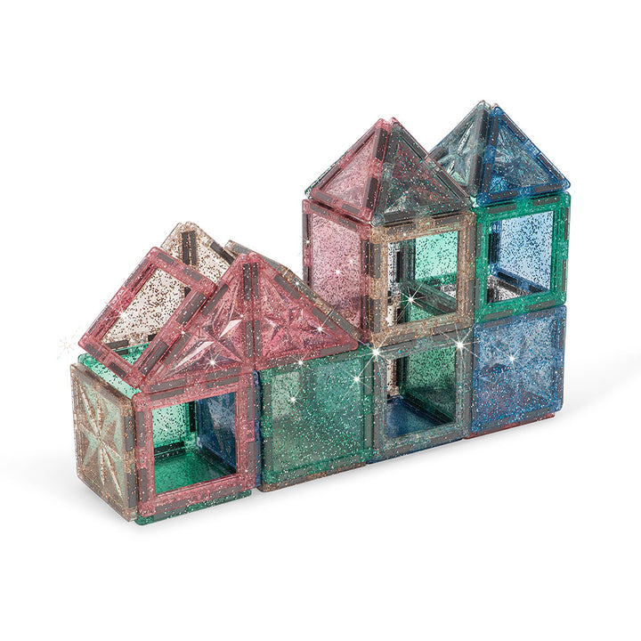 Konges Slojd – Piece by Piece Magnetic Build – Glitter (100 Pieces) - Mabel & Fox