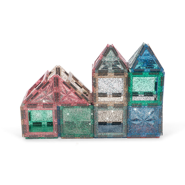 Konges Slojd – Piece by Piece Magnetic Build – Glitter (100 Pieces) - Mabel & Fox