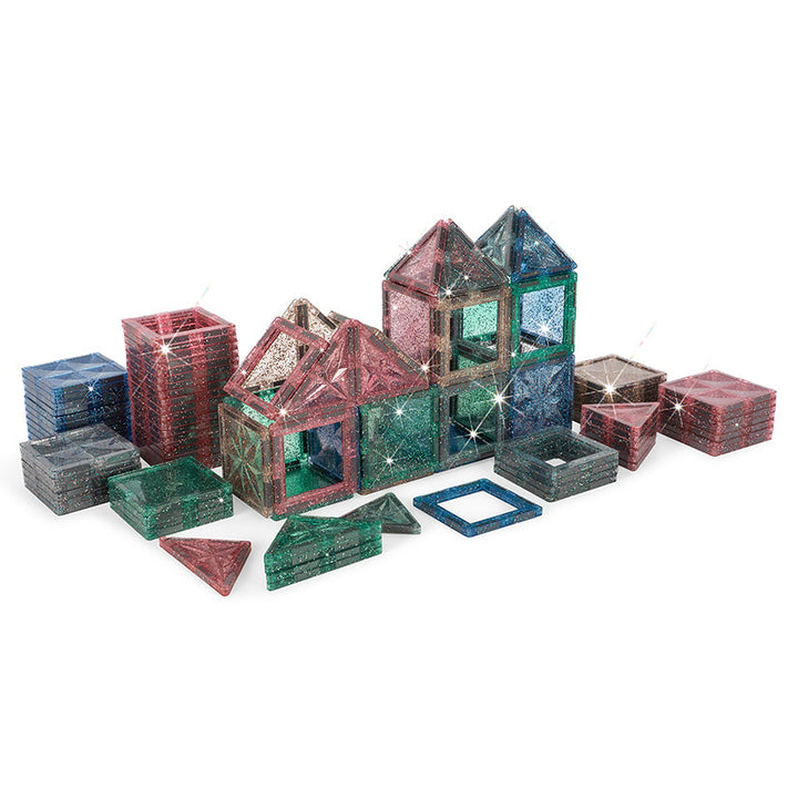 Konges Slojd – Piece by Piece Magnetic Build – Glitter (100 Pieces) - Mabel & Fox