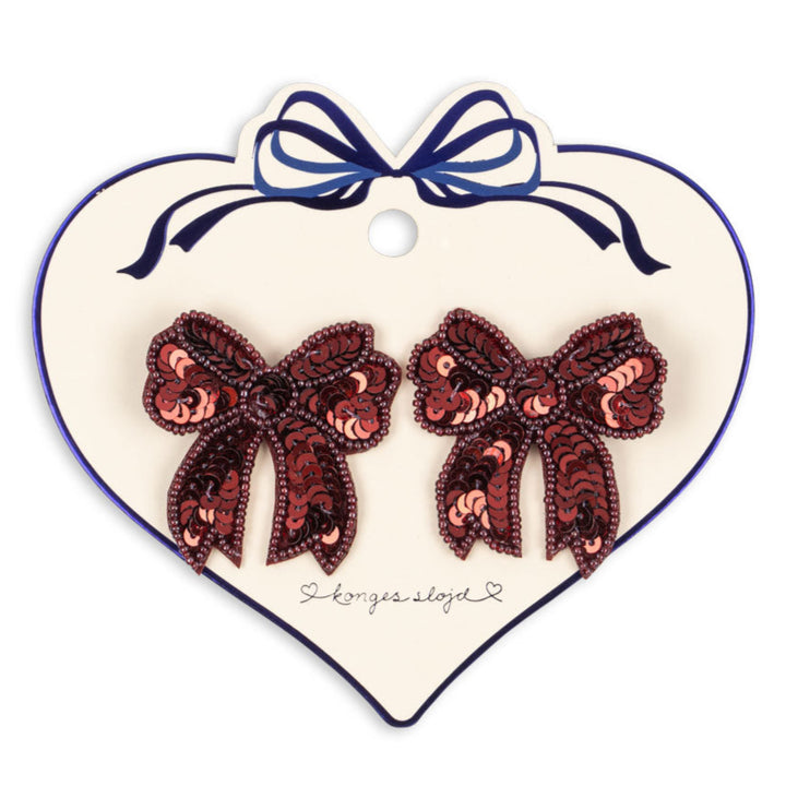 Konges Slojd - Sequin Bow Hair Clip (2 Pack) - Mabel & Fox