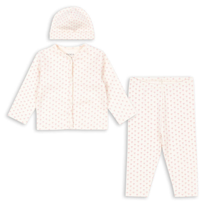 Konges Slojd -  Fanga Fontana- Bello - Newborn Set - Punto Rosa