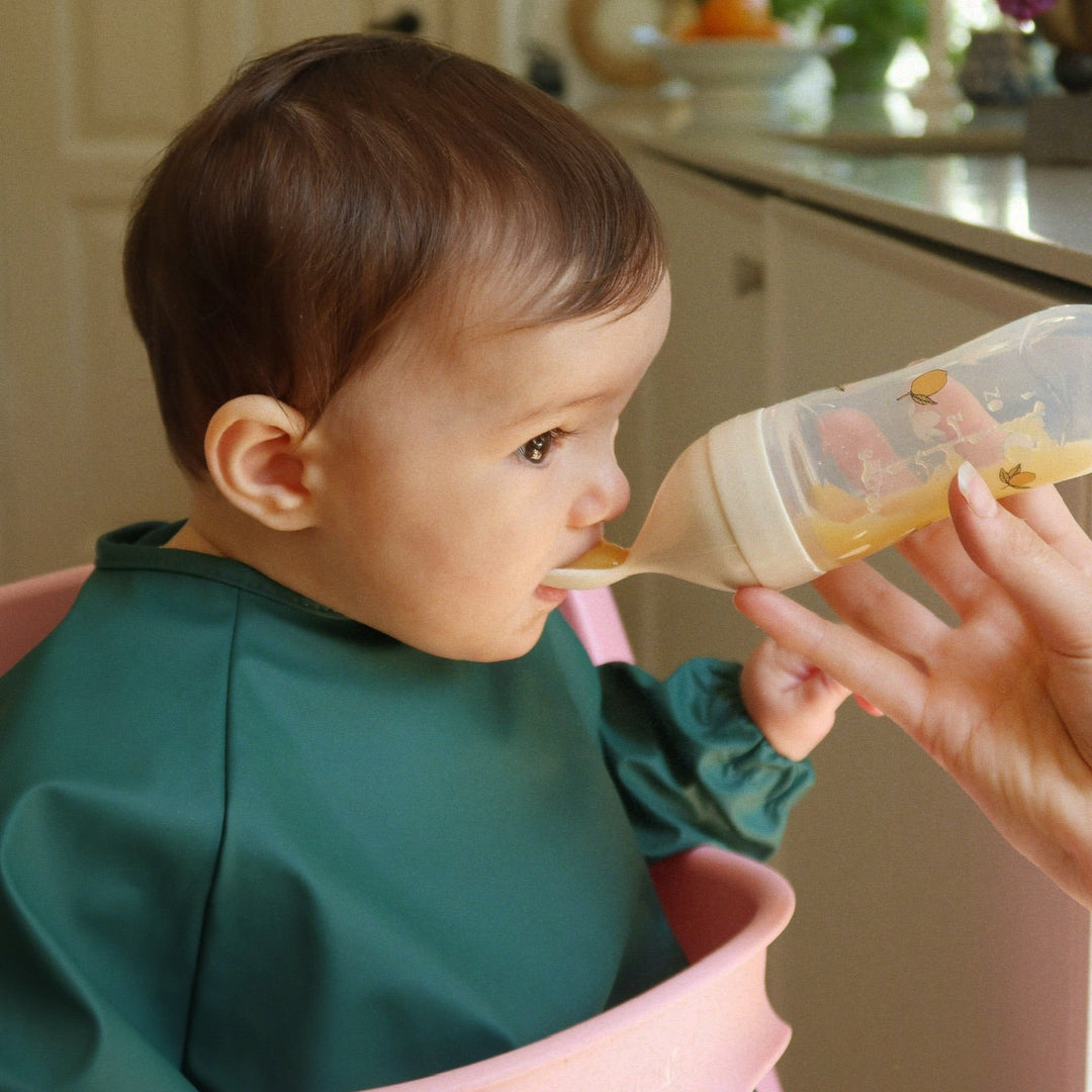 Konges Slojd - Dinner Bib With Sleeves - Kubi/Rain Forest (2 Pack) - Mabel & Fox