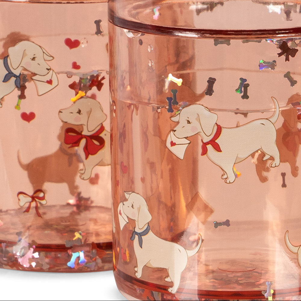 Konges Slojd – Glitter Cup – Woof Letter Rose (2 Pack) - Mabel & Fox