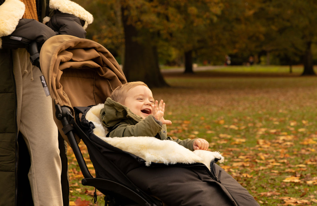 Naturally Sheepskins - Deluxe Stroller Mittens - Black