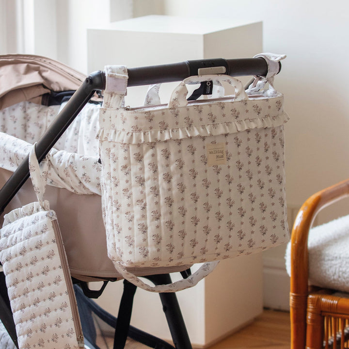Walking Mum - Changing Bag - Botton Flowers - Mabel & Fox