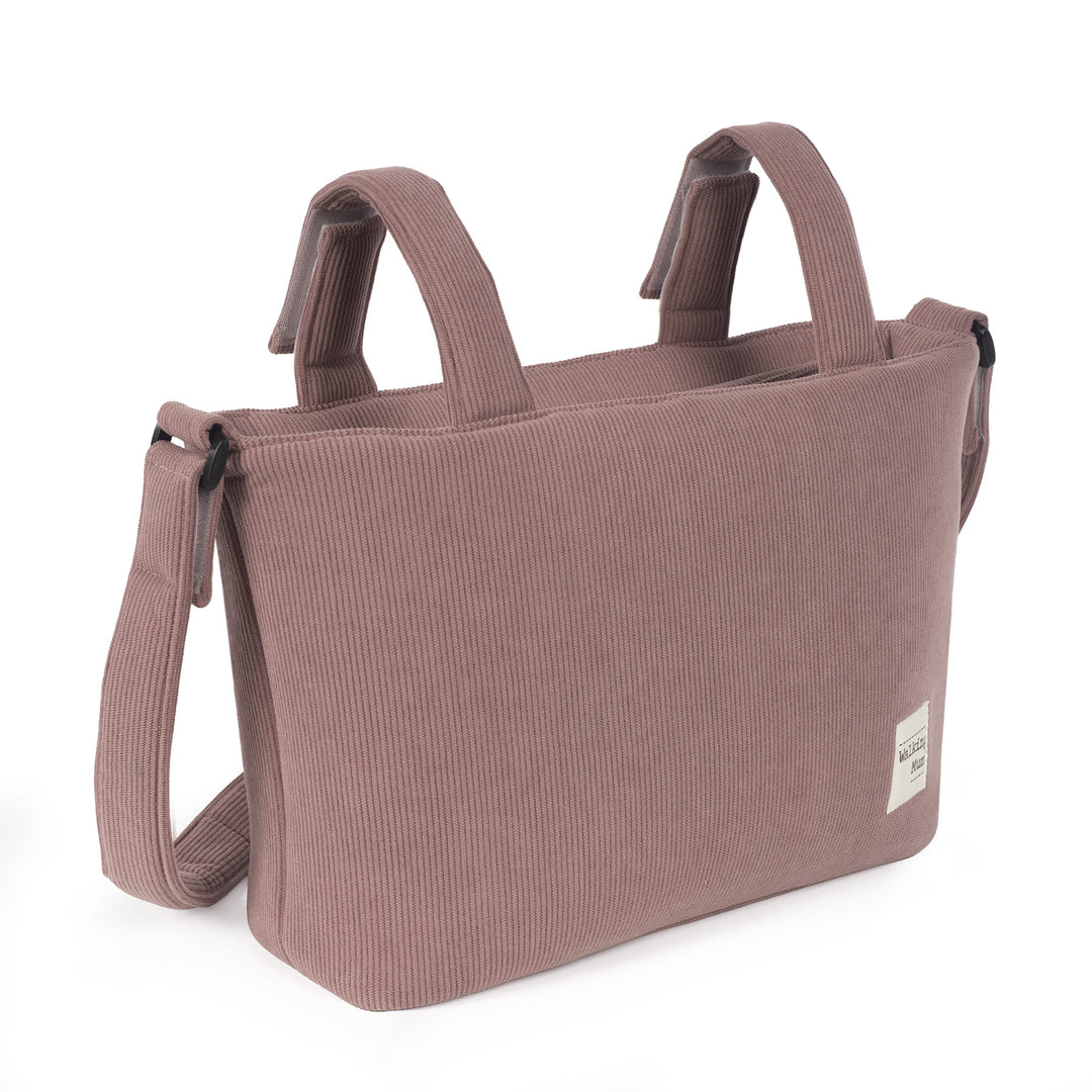 Walking Mum - Changing Bag - Corduroy Gala Cerise - Mabel & Fox