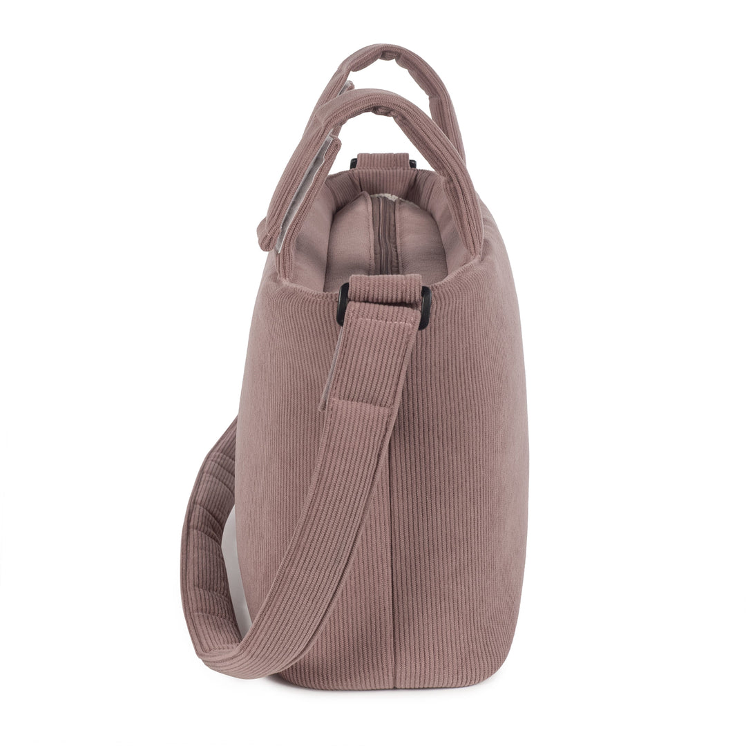 Walking Mum - Changing Bag - Corduroy Gala Cerise - Mabel & Fox