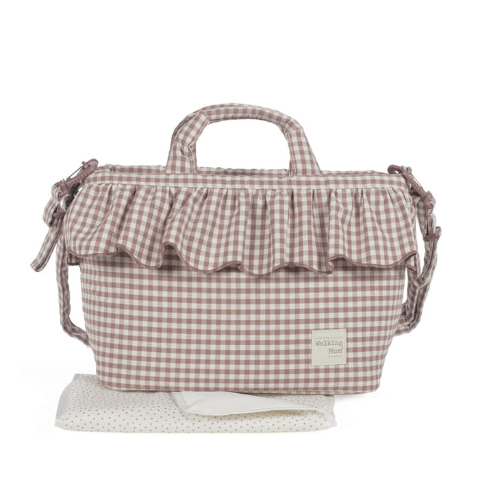 Walking Mum - Changing Bag - Praliné Vichy Moka - Mabel & Fox