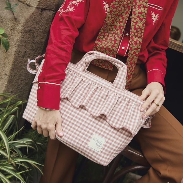 Walking Mum - Changing Bag - Praliné Vichy Moka - Mabel & Fox
