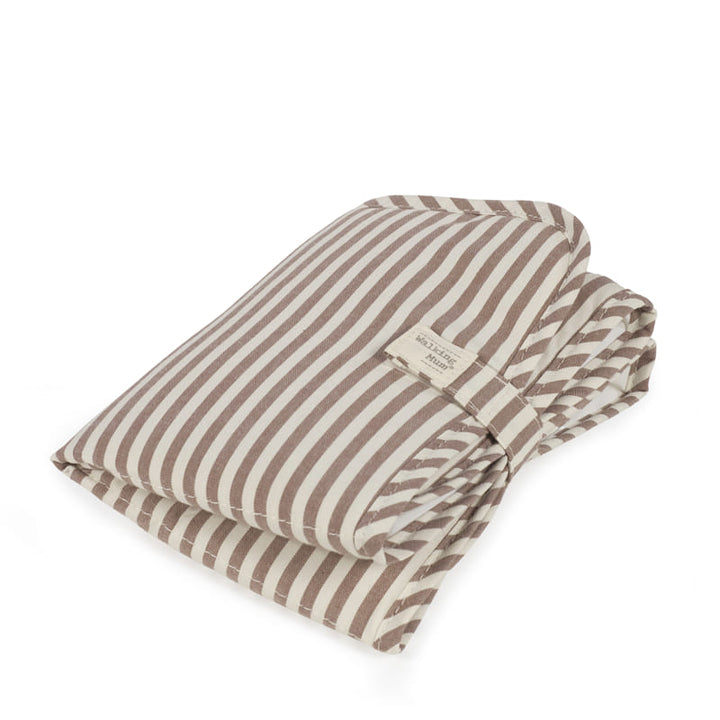 Walking Mum - Changing Mat - Praliné Stripes Moka - Mabel & Fox