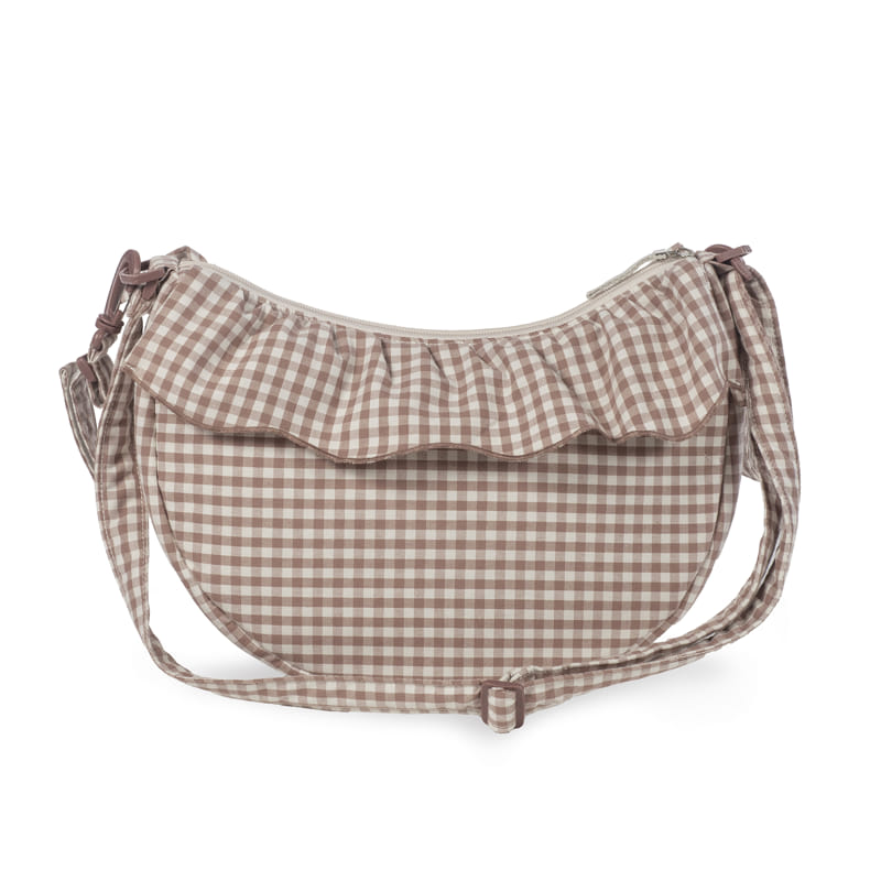Walking Mum - Crossbody Bag - Gondola Praliné Vichy Moka - Mabel & Fox