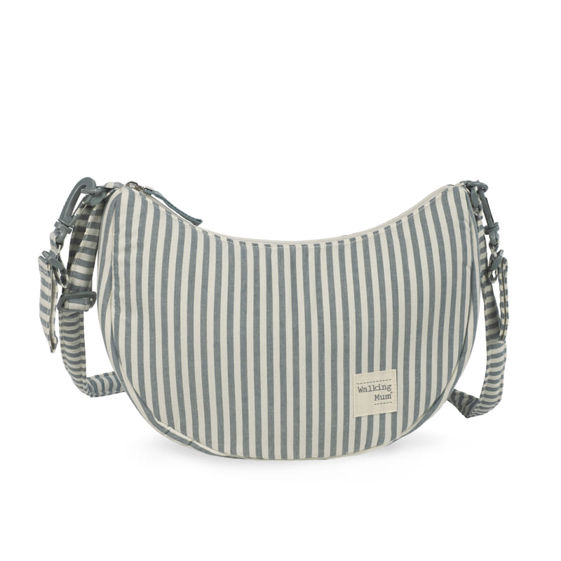 Walking Mum - Crossbody Bag - Praliné Strips Matcha - Mabel & Fox