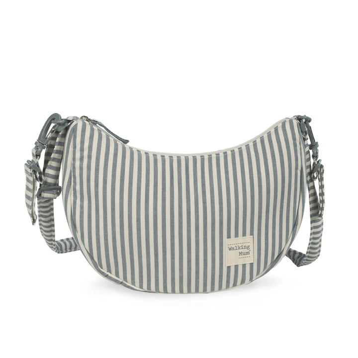 Walking Mum - Crossbody Bag - Praliné Strips Matcha - Mabel & Fox