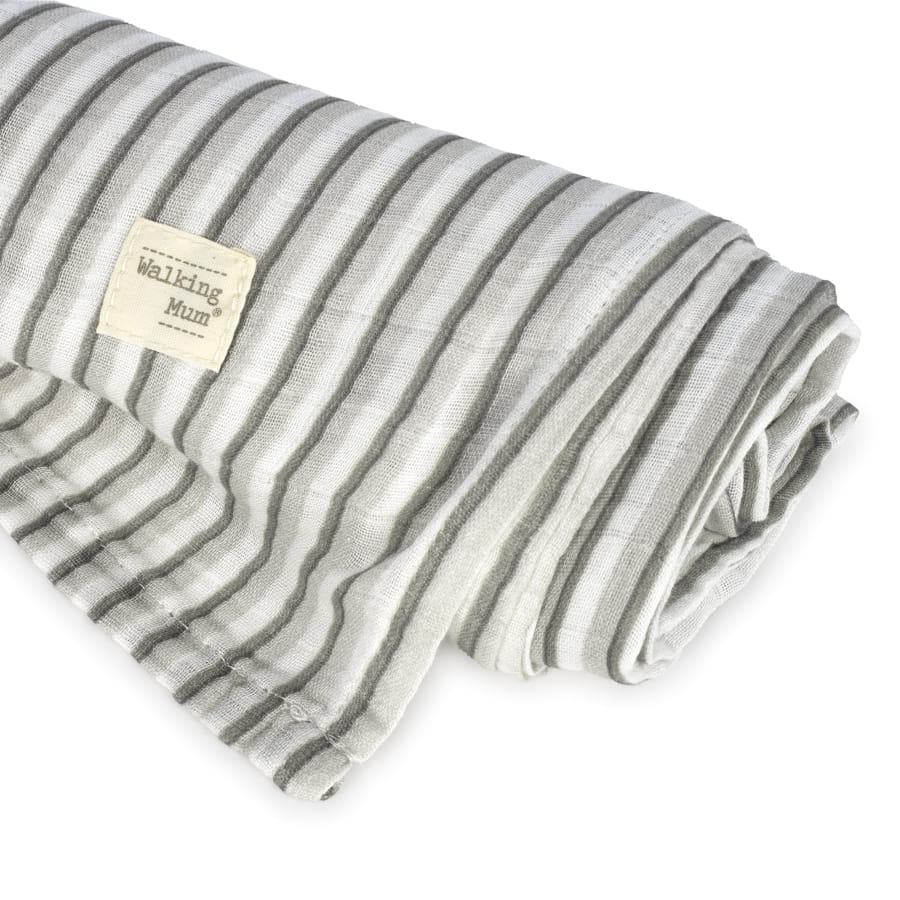 Walking Mum - Muslin - Botton Stripes - Mabel & Fox