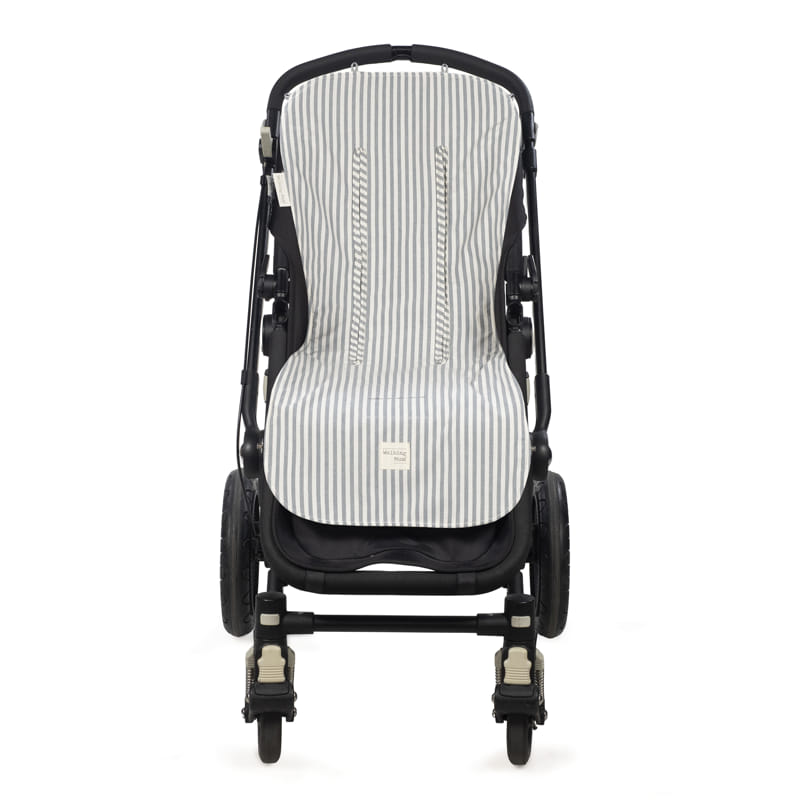 Walking Mum - Seat Liner - Praliné Stripes Matcha - Mabel & Fox