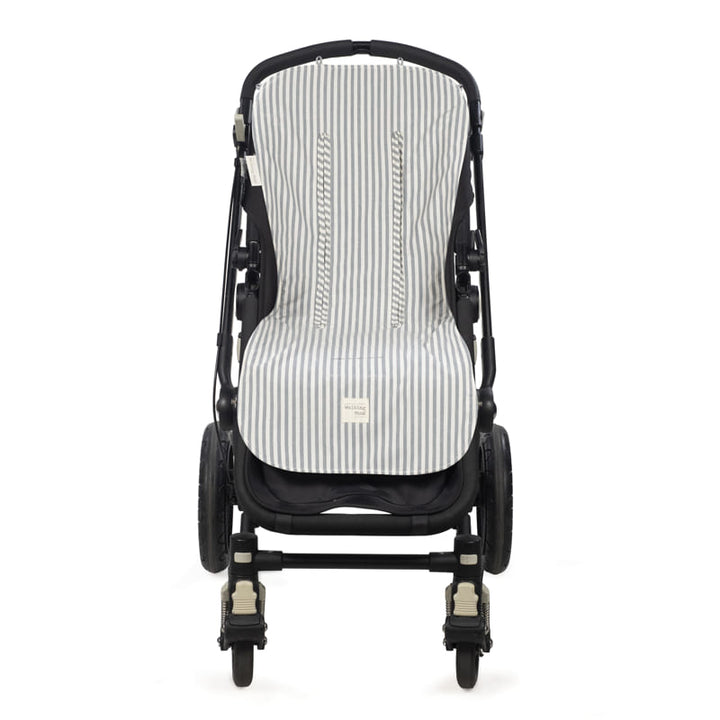 Walking Mum - Seat Liner - Praliné Stripes Matcha - Mabel & Fox