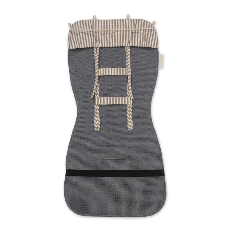 Walking Mum - Seat Liner - Praliné Stripes Moka - Mabel & Fox