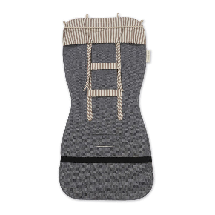 Walking Mum - Seat Liner - Praliné Stripes Moka - Mabel & Fox