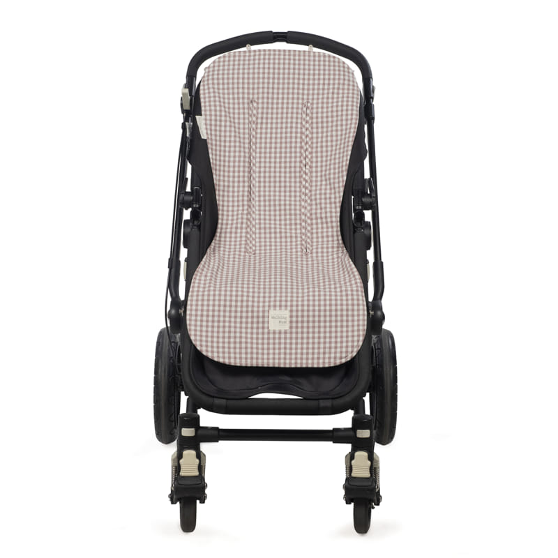Walking Mum - Seat Liner - Praliné Vichy Moka - Mabel & Fox